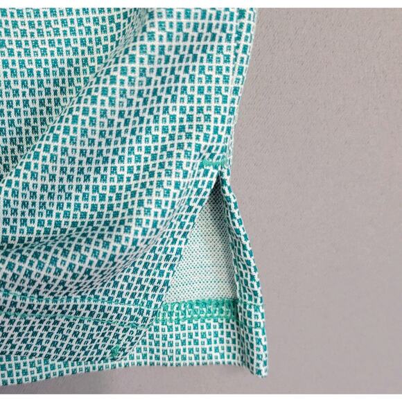 Pro Tour Coolplay Polo Golf Shirt Mens L Green White Geometric Short SLeeves - Picture 5 of 14